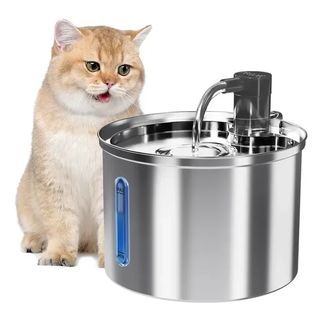 Fonte De Água De Aço Inoxidável Para Gatos E Cãe 3l Newpet
